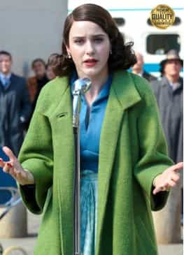 The Marvelous Mrs. Maisel Rachel Brosnahan Green Trench Coat
